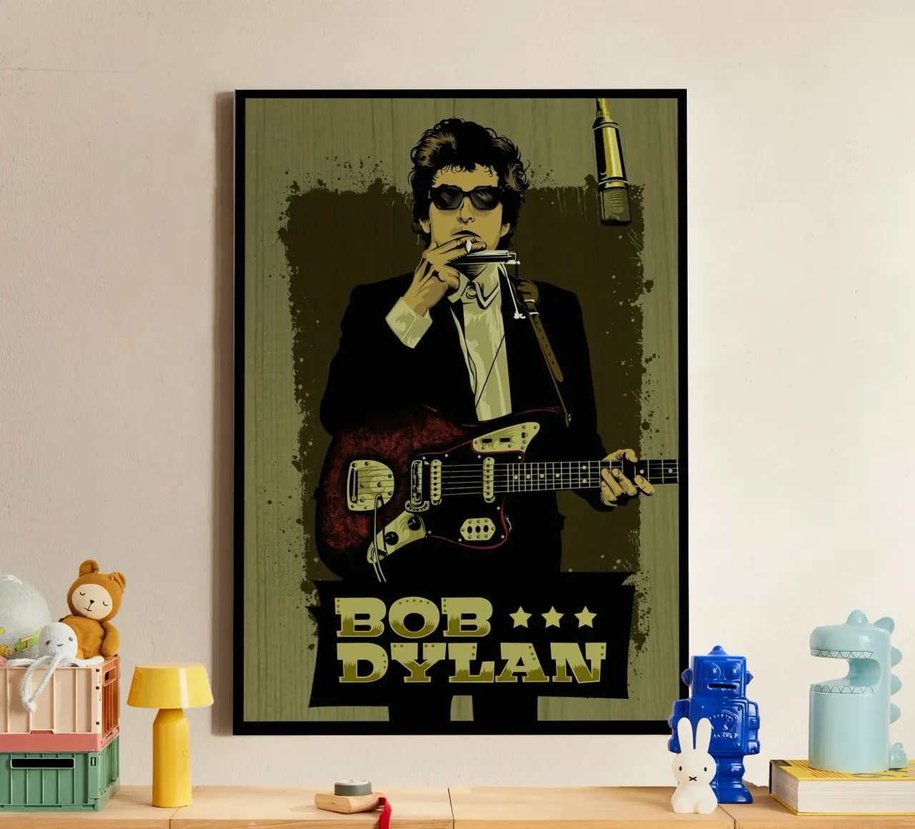 The Magic of Bob Dylan canvas with Floater frame by xerico