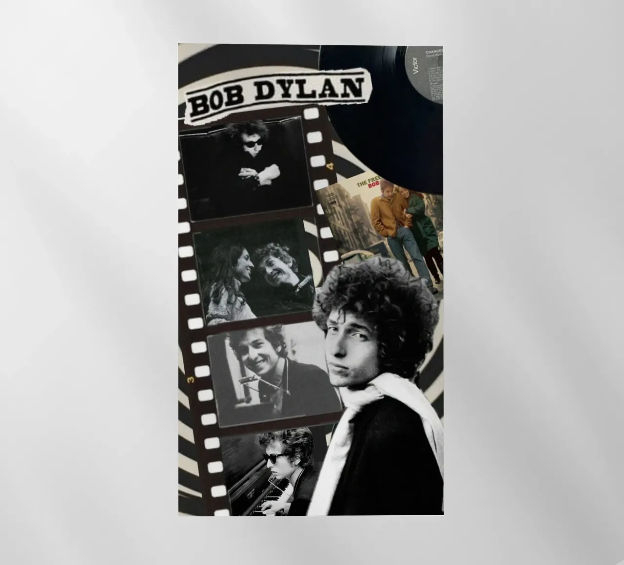 Cronache di Bob Dylan dal vivo pellicola backlit da xerico