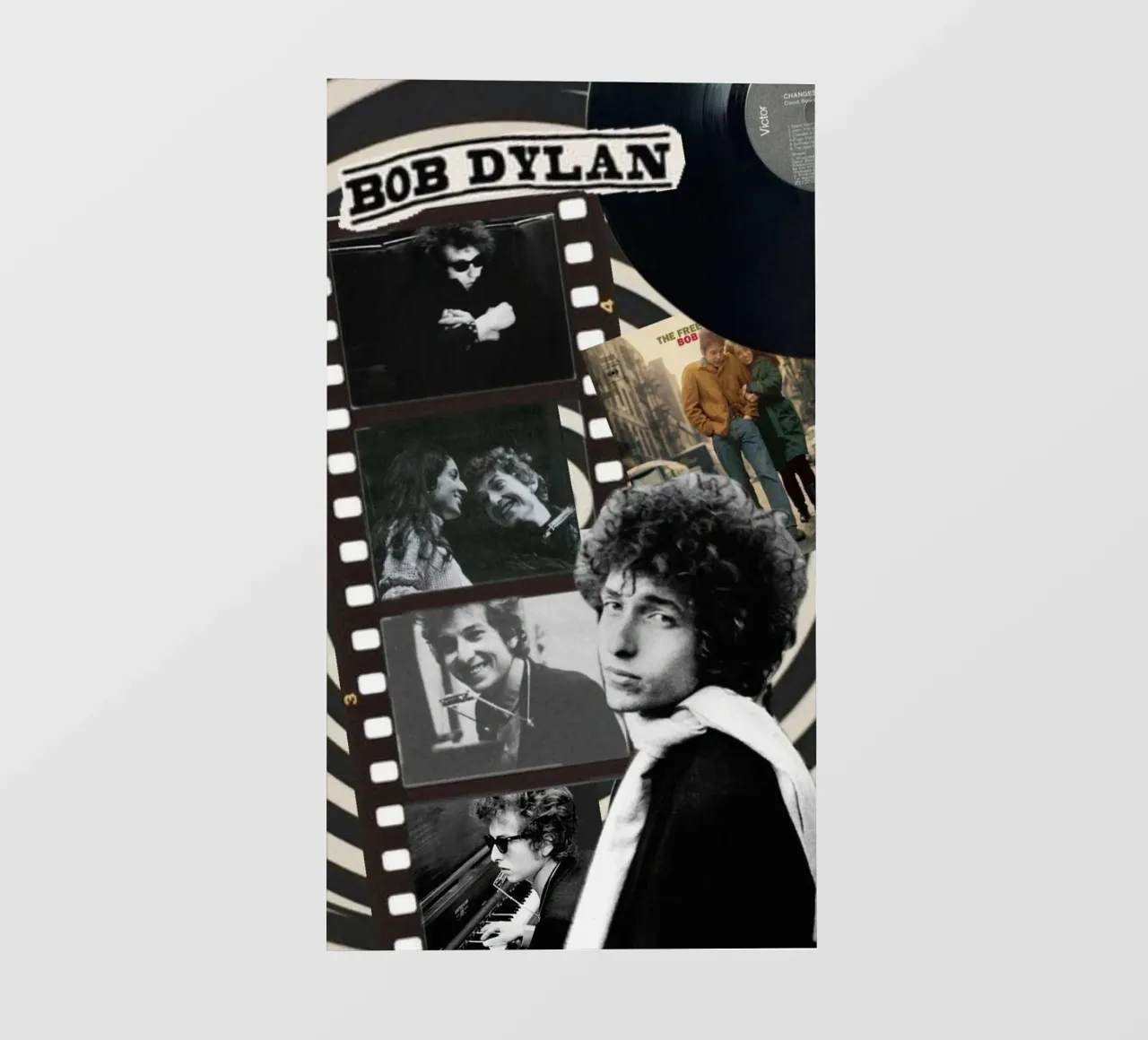 Cronache di Bob Dylan dal vivo pellicola backlit da xerico