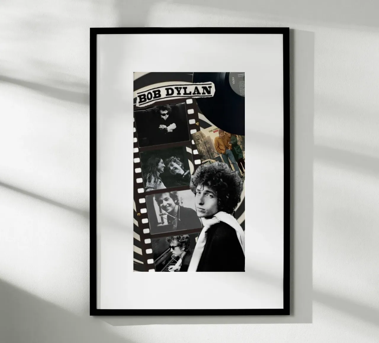 Cronache di Bob Dylan dal vivo poster con telaio in alluminio da xerico
