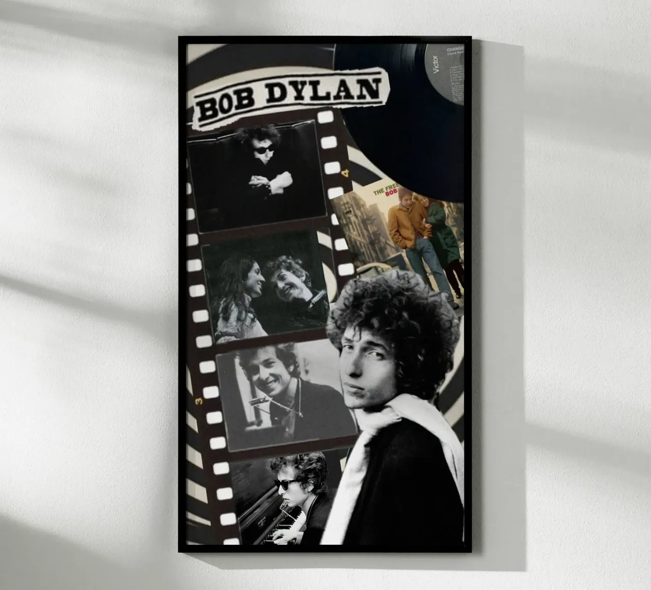 Cronache di Bob Dylan dal vivo poster con telaio in alluminio da xerico