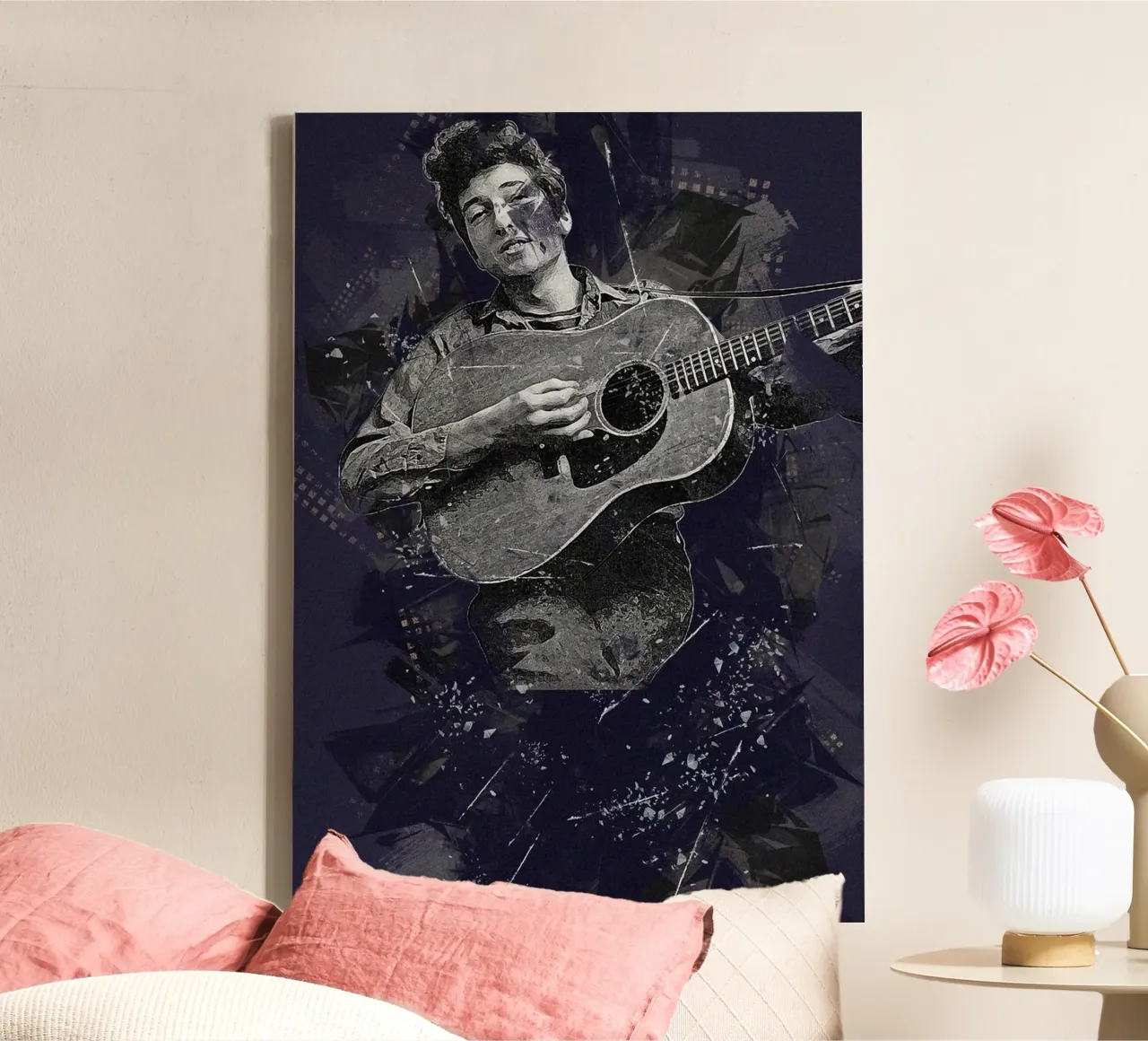 Ballate di Bob Dylan tela con Cornice a cassetta da xerico