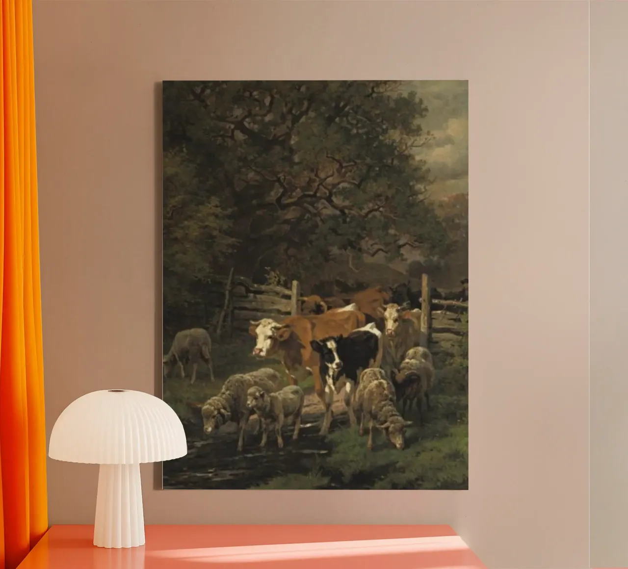 graasvee canvas met Baklijst van pleceng shope