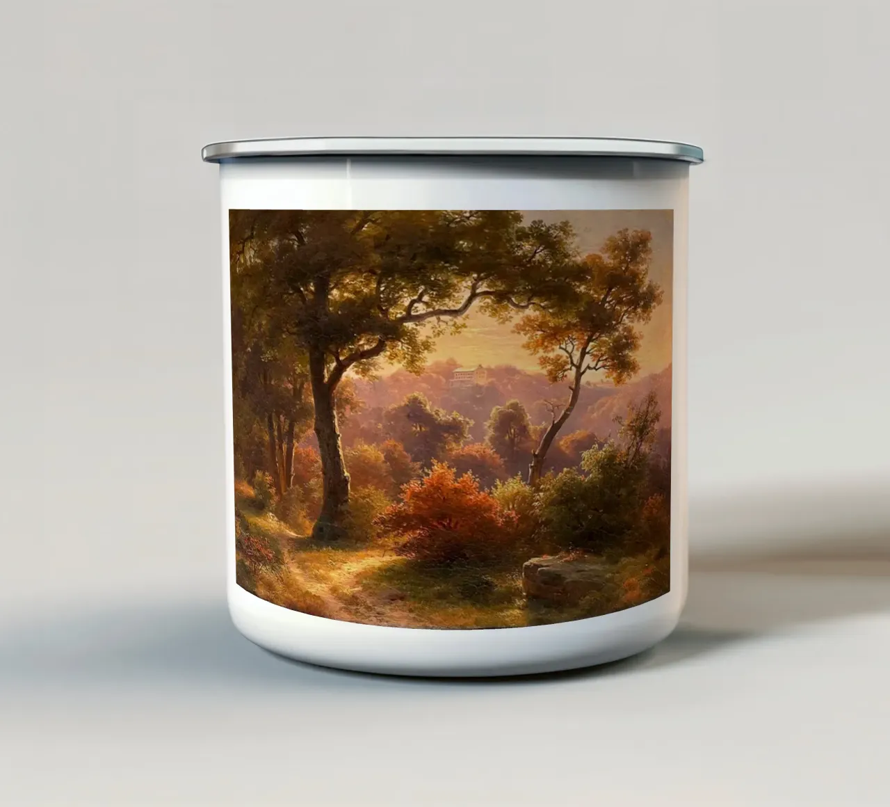 crepuscolo silenzioso tazza in smalto da pleceng shope