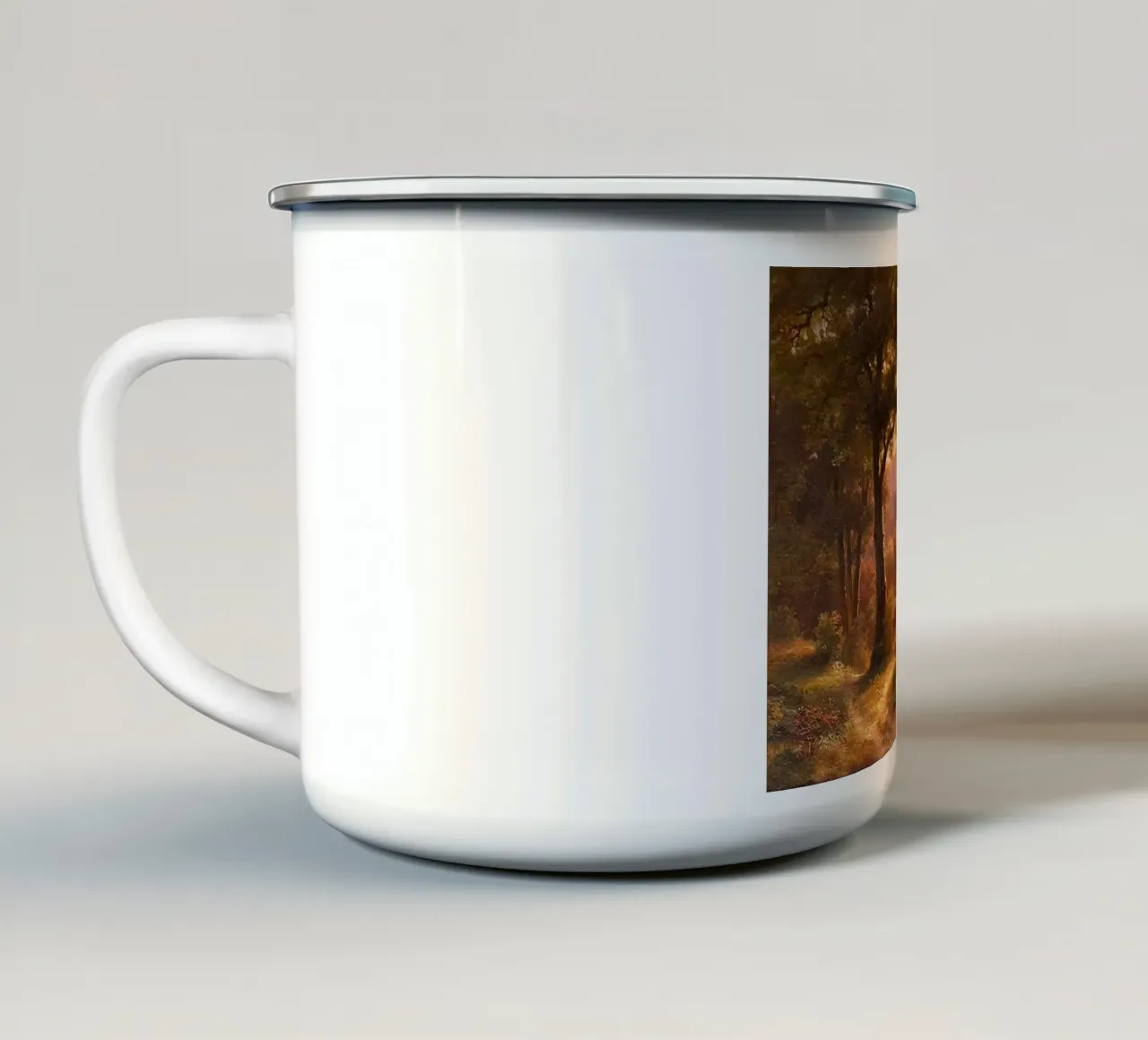 crepuscolo silenzioso tazza in smalto da pleceng shope