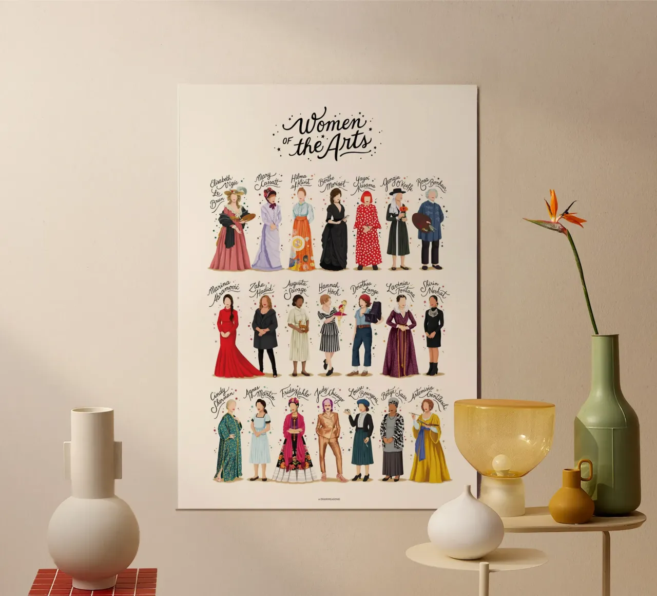 Donne d'arte poster con telaio in plastica da Nour Tohme