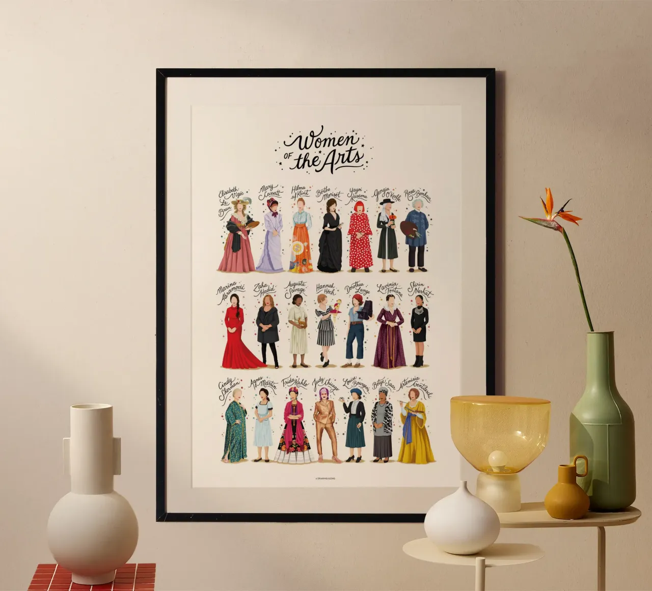 Donne d'arte poster con telaio in plastica da Nour Tohme