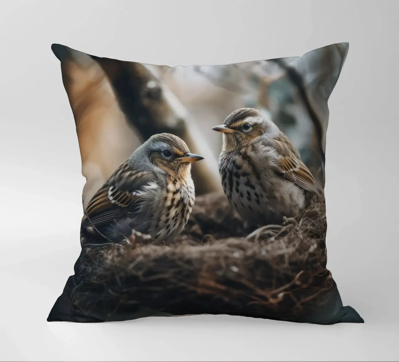 Two In The Nest cuscino da treechild