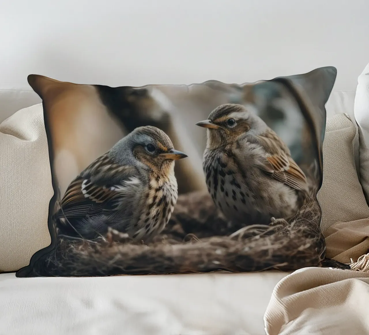 Two In The Nest cuscino da treechild