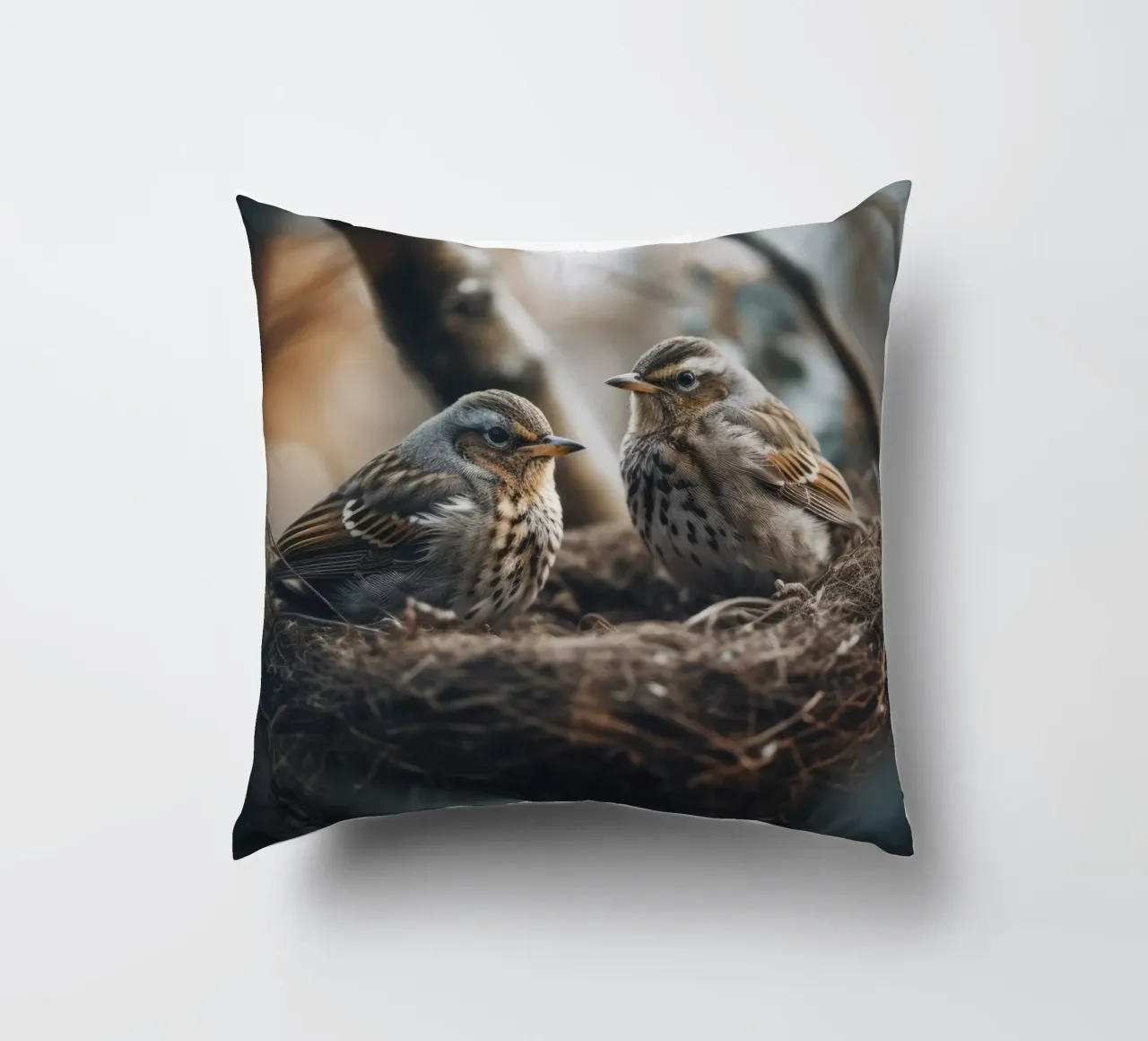 Two In The Nest cuscino da treechild