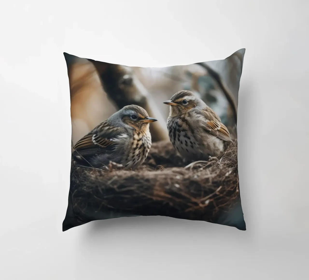 Two In The Nest cuscino da treechild