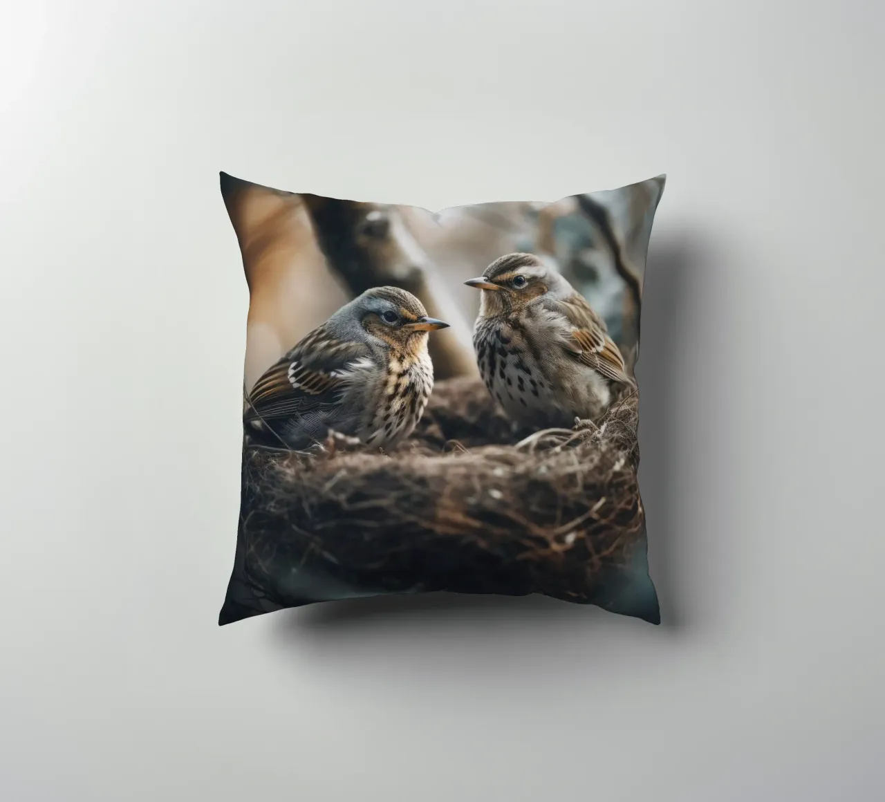 Two In The Nest cuscino da treechild