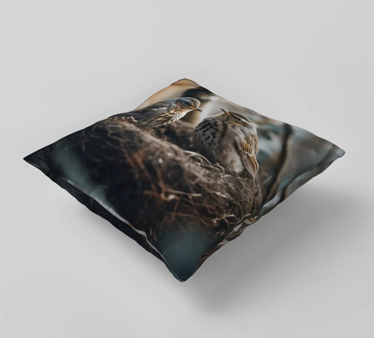 Two In The Nest cuscino da treechild