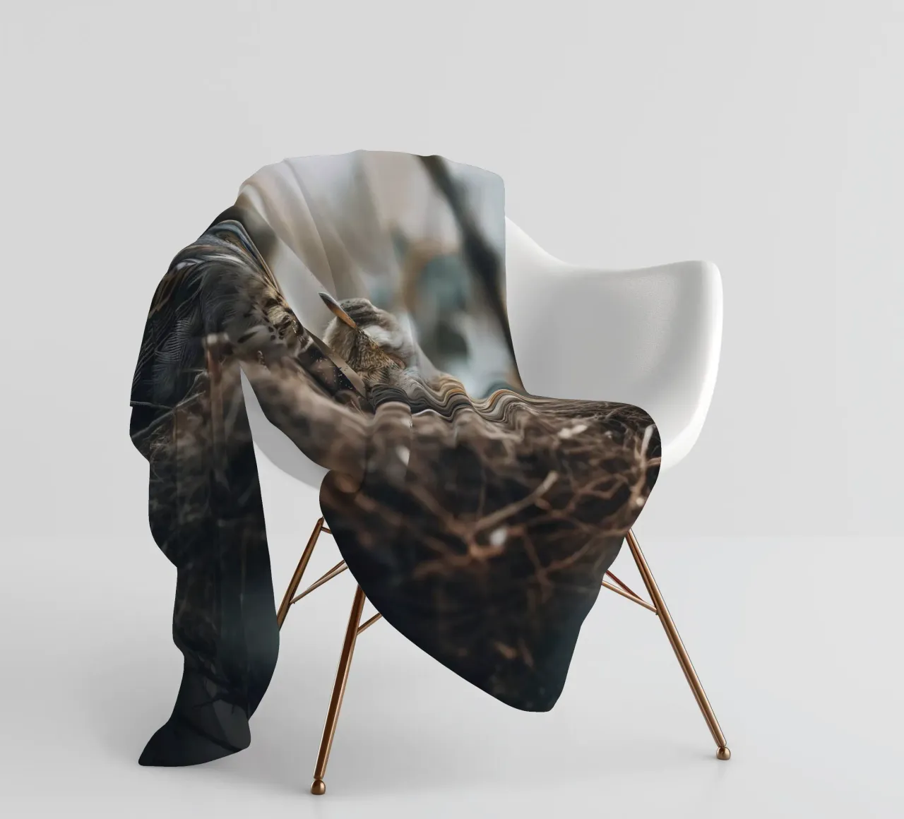 Two In The Nest coperta in pile da treechild