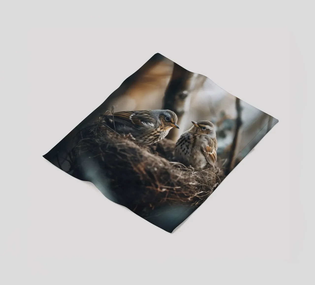 Two In The Nest coperta in pile da treechild