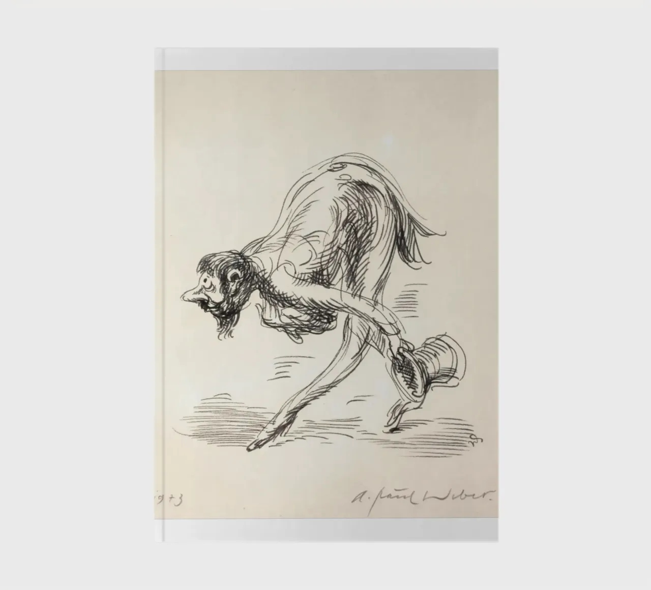 man with a hunched posture notebook by pleceng shope