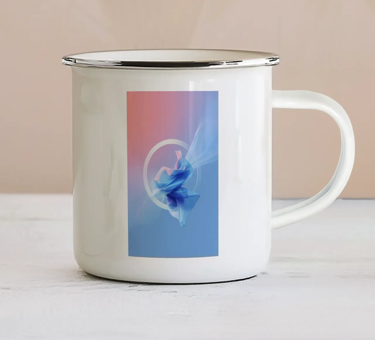Silk circle tazza in smalto da LeDieg