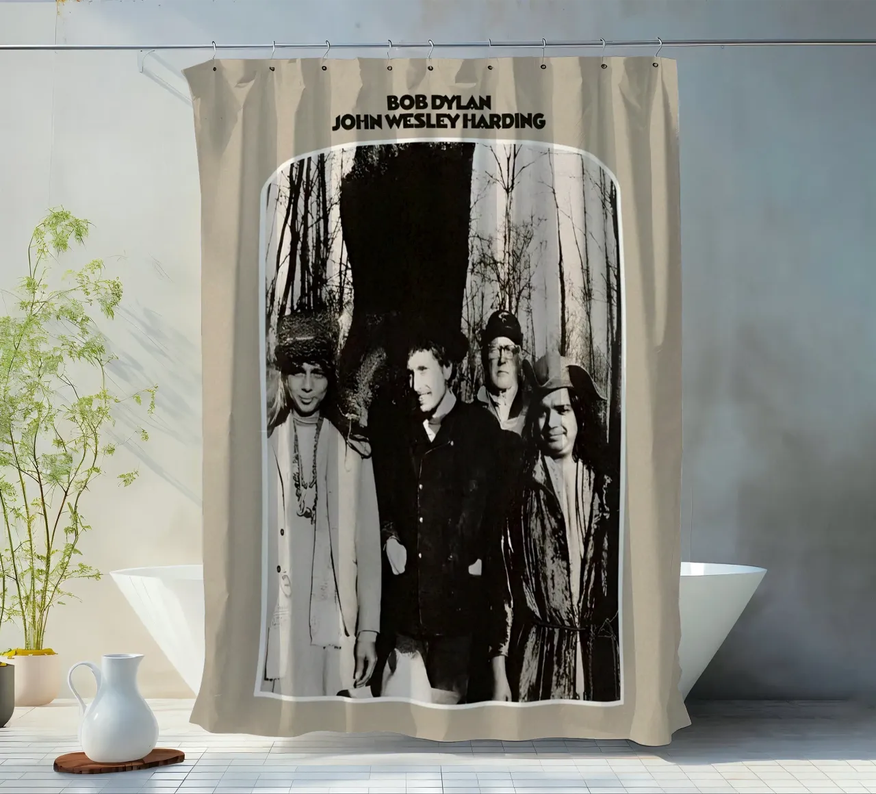 Parole avvolte nella musica tenda da doccia da xerico