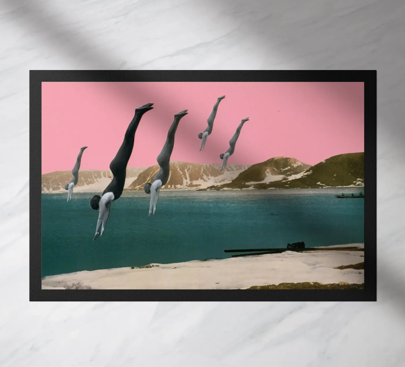 Dive doormat by Cassia Beck Collage