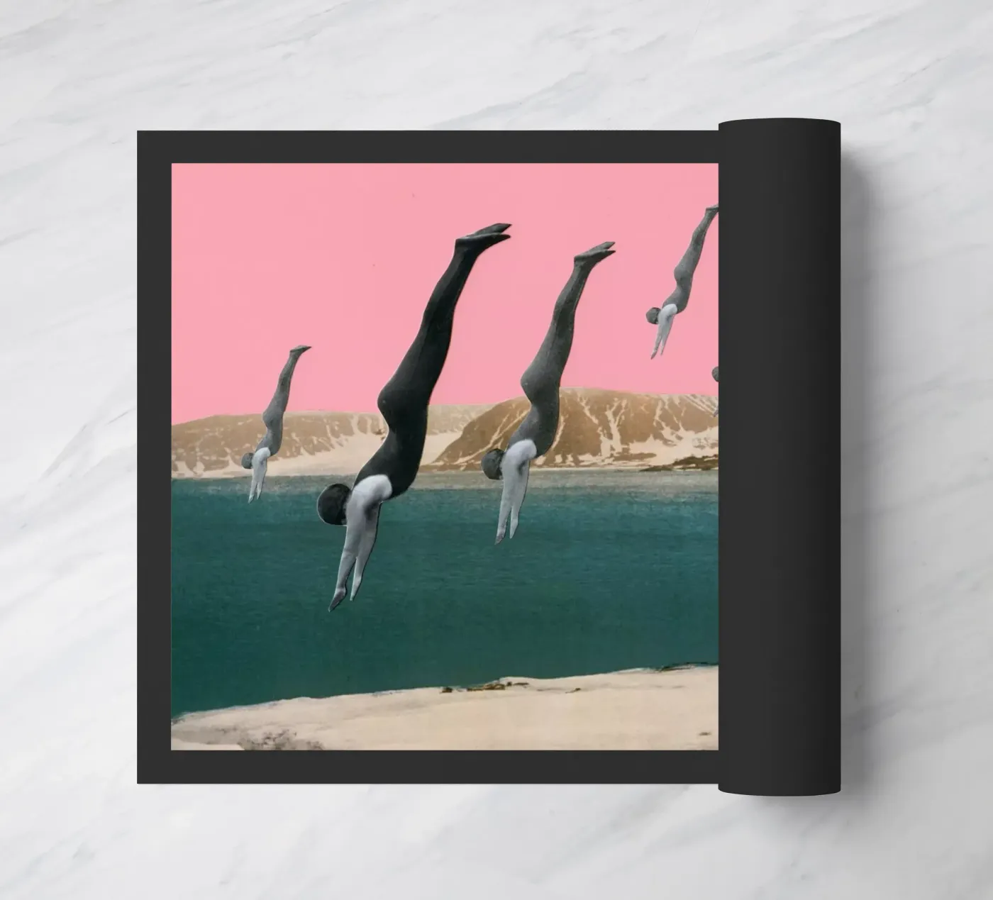 Dive doormat by Cassia Beck Collage