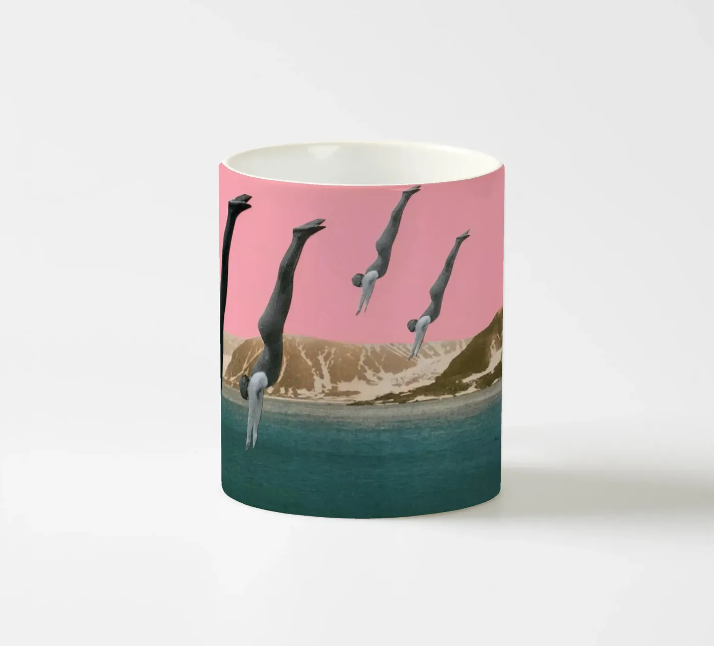 Dive ceramic mug by Cassia Beck Collage
