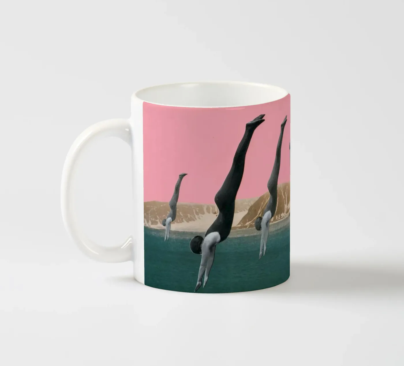Dive ceramic mug by Cassia Beck Collage