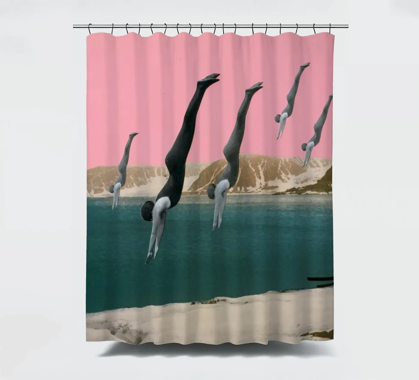 Tauchen Duschvorhang von Cassia Beck Collage