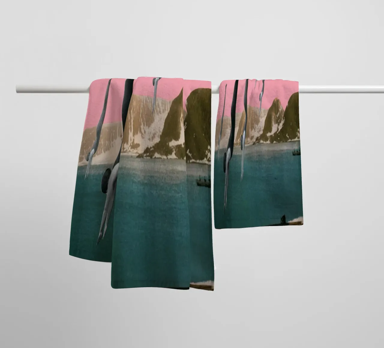 Duik badhanddoek van Cassia Beck Collage