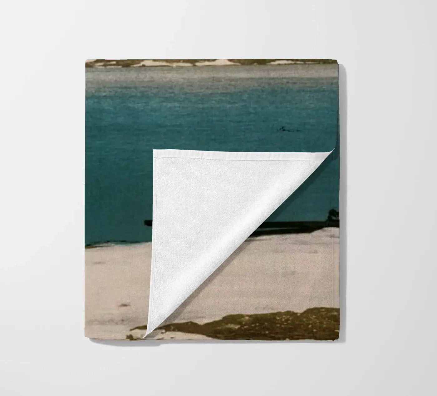 Dive beach towel by Cassia Beck Collage