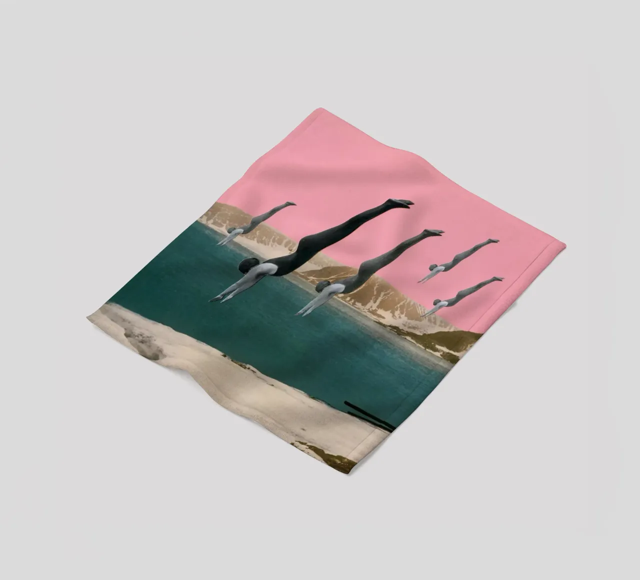 Dive Fleecedecke von Cassia Beck Collage