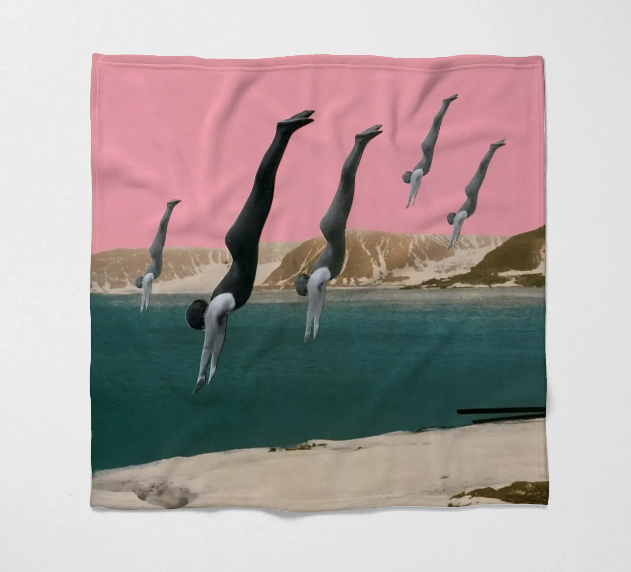 Dive Fleecedecke von Cassia Beck Collage