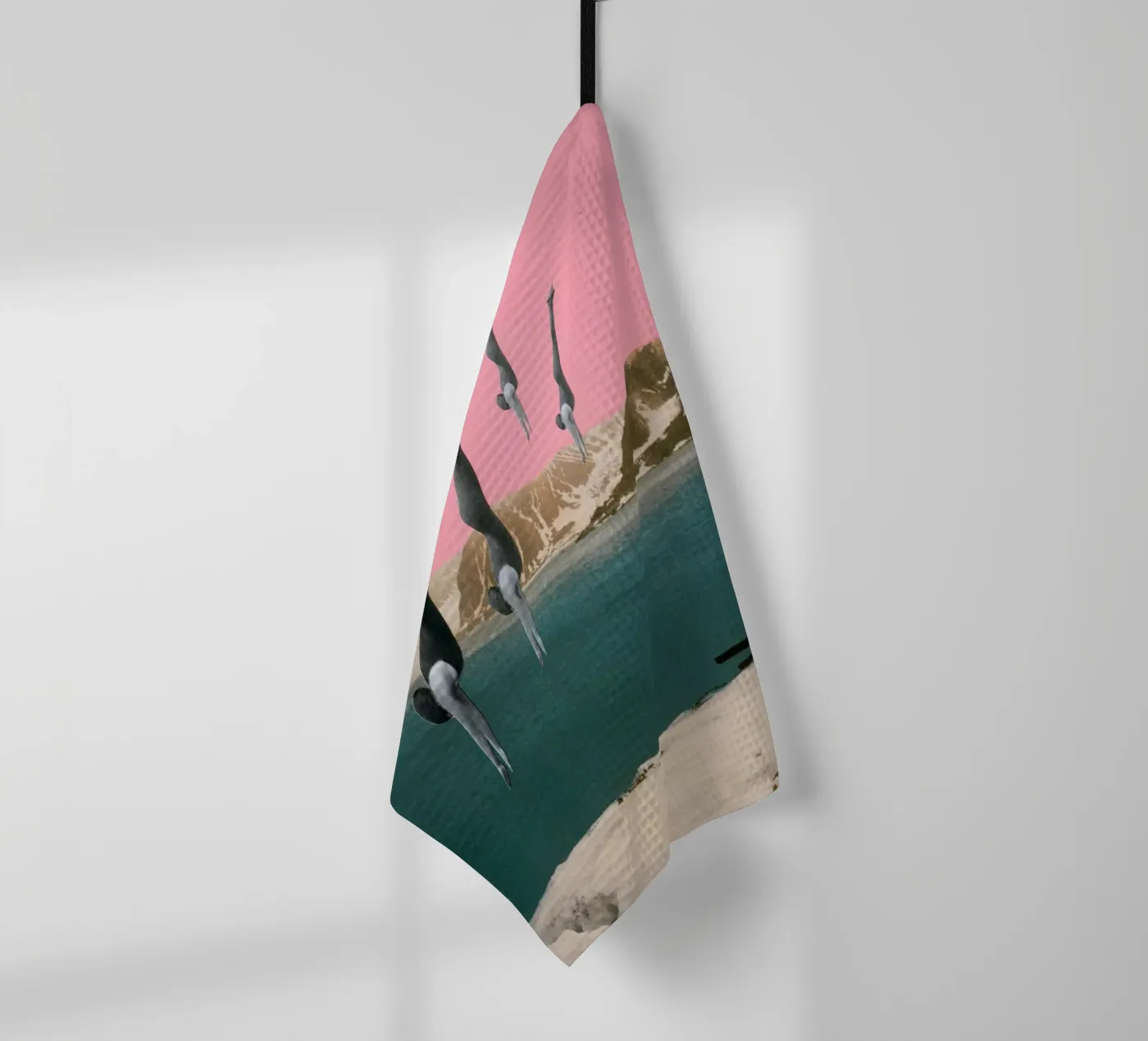 Dive tea towel by Cassia Beck Collage