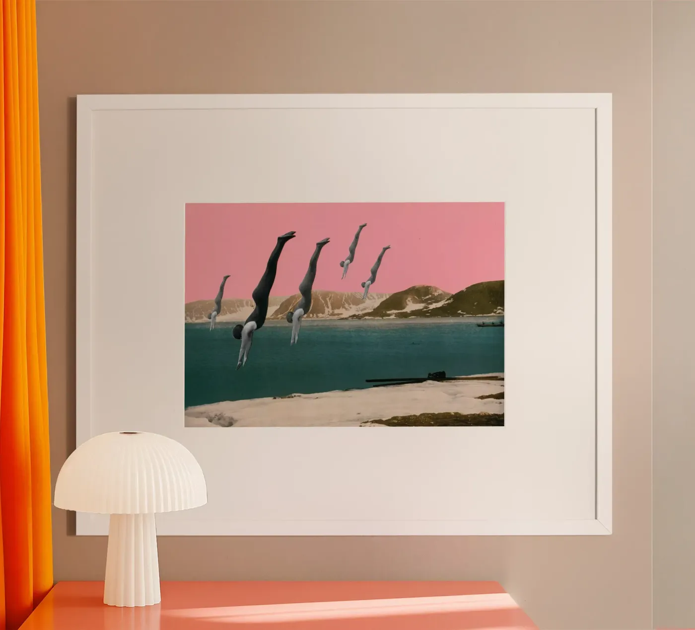 Dive poster van Cassia Beck Collage