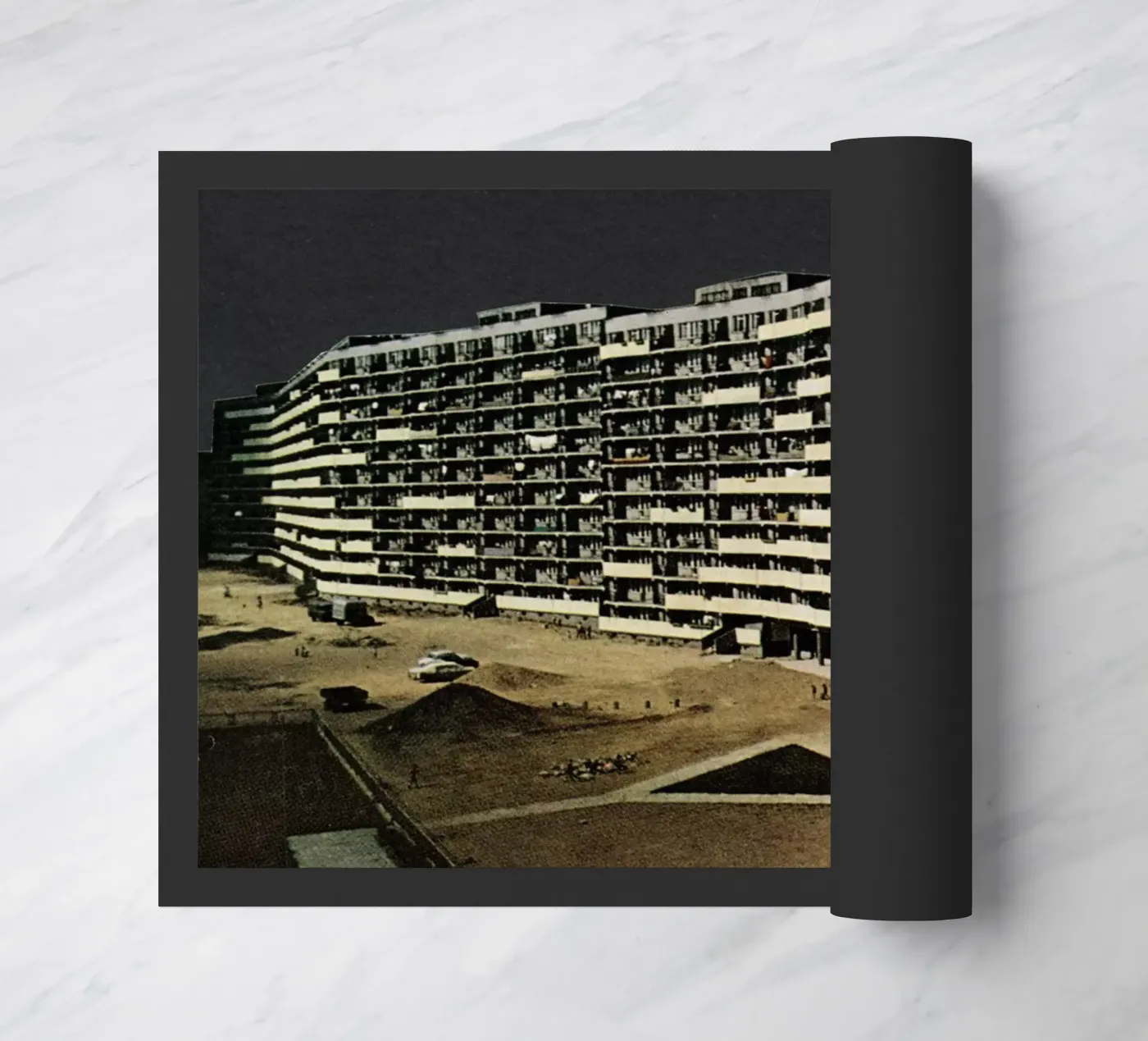 Donkere stad deurmat van Cassia Beck Collage