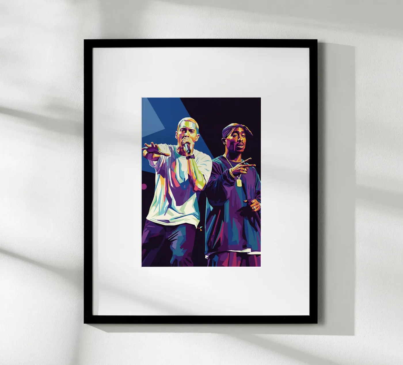 Eminem con Tupac poster da Hantamrata