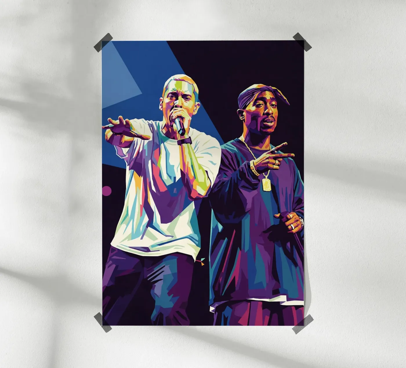 Eminem con Tupac poster da Hantamrata