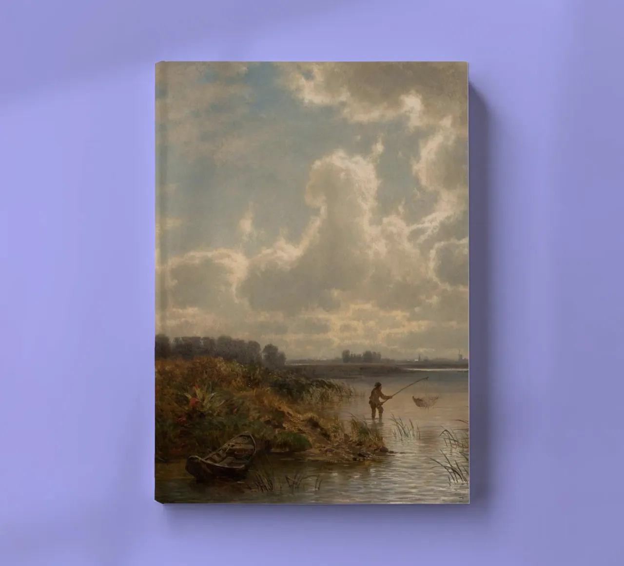 man netting fish notebook by pleceng shope