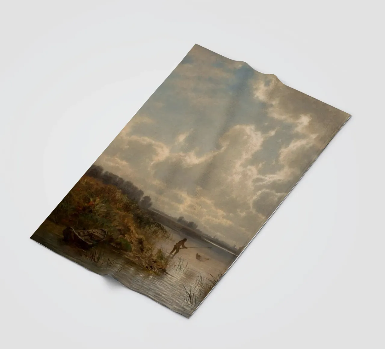 man netting fish fleece blanket by pleceng shope