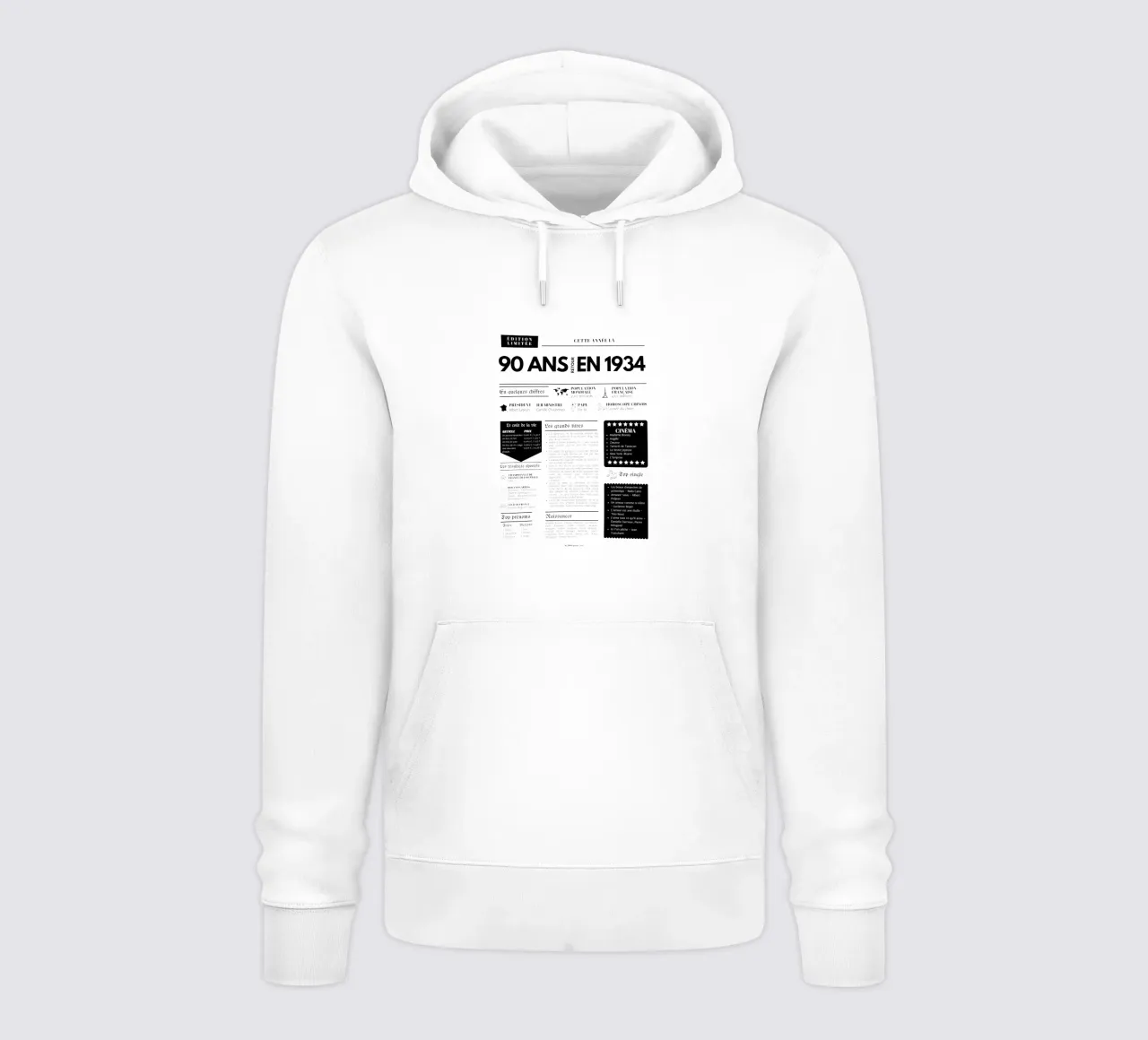 Poster 90 years back to 1934 hoodie by fltmfrance