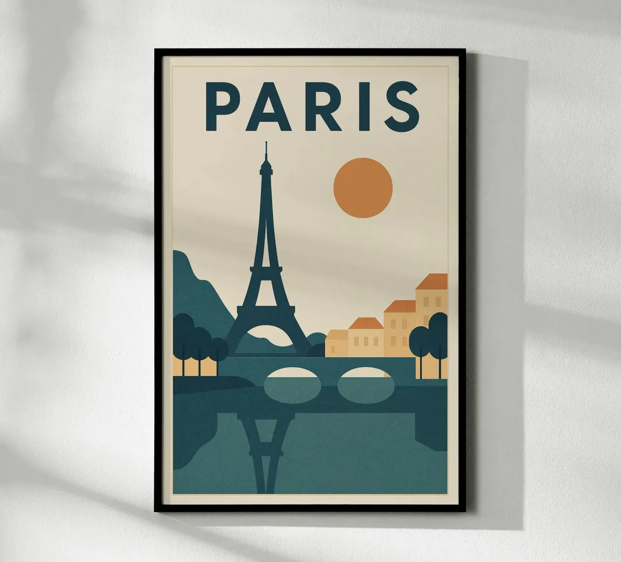 PARIGI - Affiche vintage Tour Eiffel e Senna poster con telaio in alluminio da JETLAG | affiches voyage