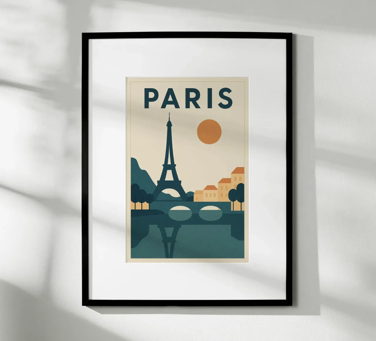 PARIGI - Affiche vintage Tour Eiffel e Senna poster con telaio in alluminio da JETLAG | affiches voyage