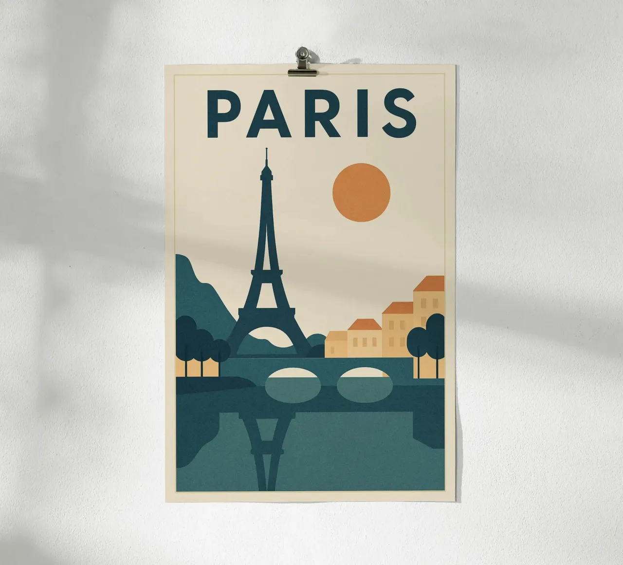 PARIGI - Affiche vintage Tour Eiffel e Senna poster con telaio in alluminio da JETLAG | affiches voyage