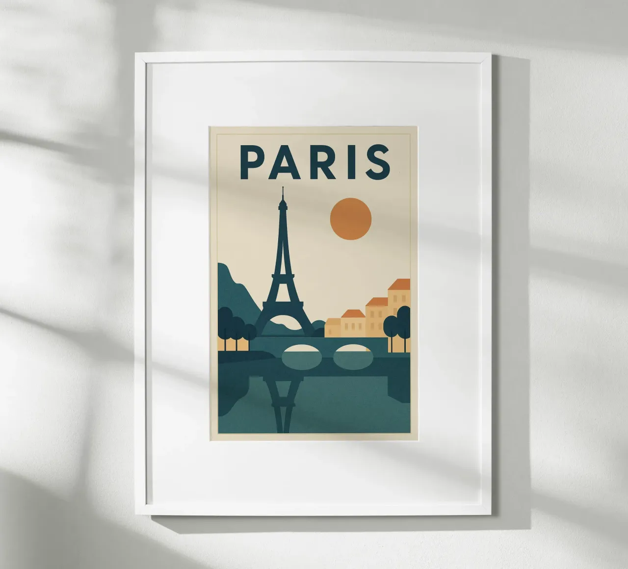 PARIGI - Affiche vintage Tour Eiffel e Senna poster con telaio in alluminio da JETLAG | affiches voyage