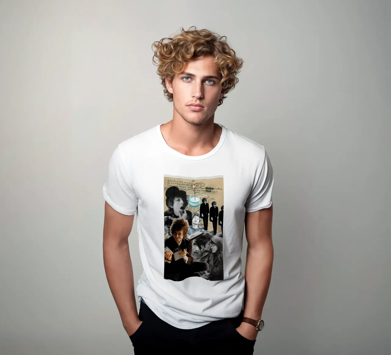 Bob Dylan in armonia t-shirt da xerico