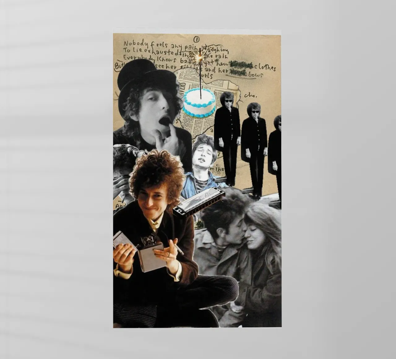 Bob Dylan in armonia pellicola backlit da xerico