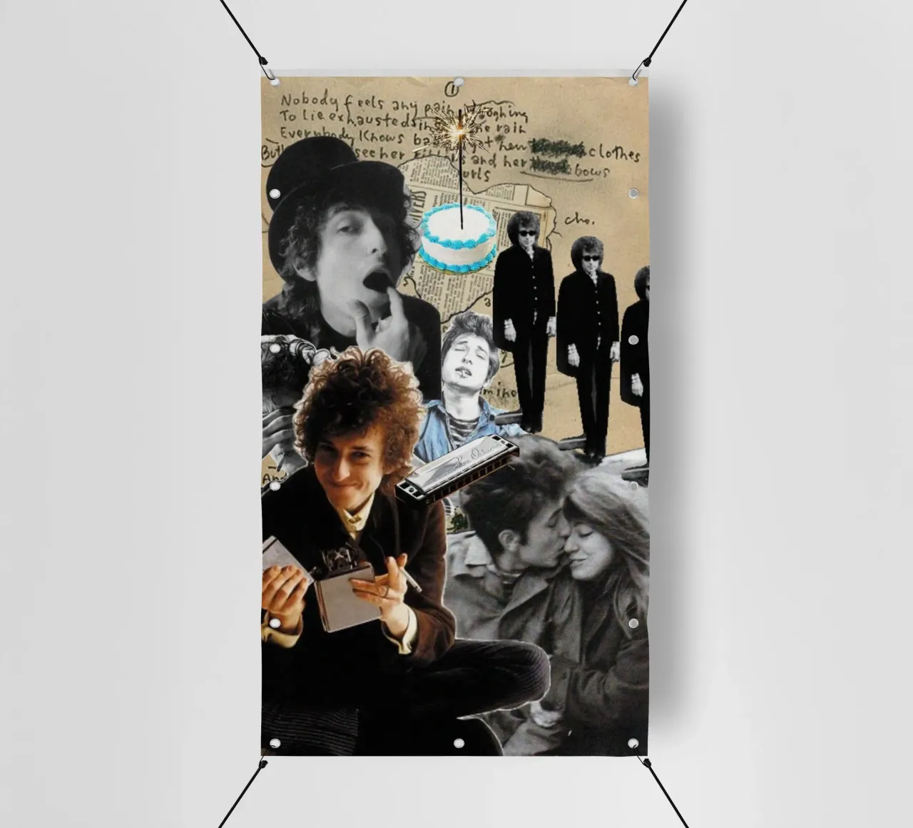 Bob Dylan in armonia telo in pvc da xerico