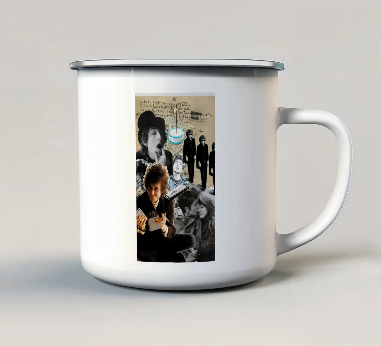 Bob Dylan in armonia tazza in smalto da xerico