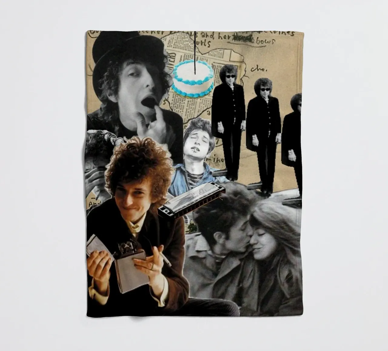 Bob Dylan in armonia coperta in pile da xerico
