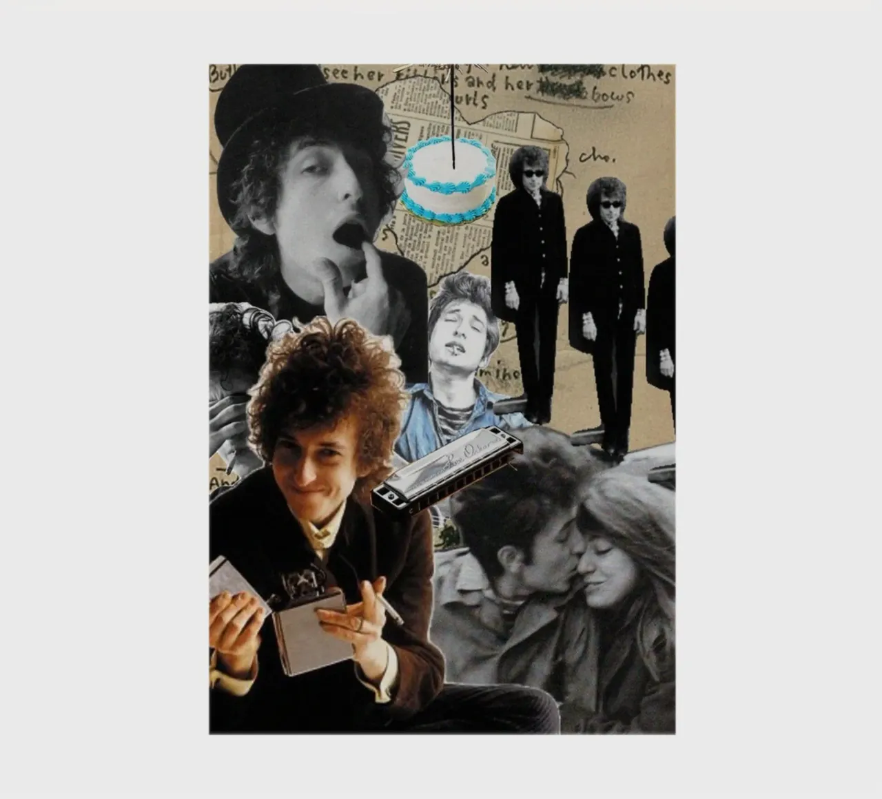 Bob Dylan in Harmony notebook by xerico
