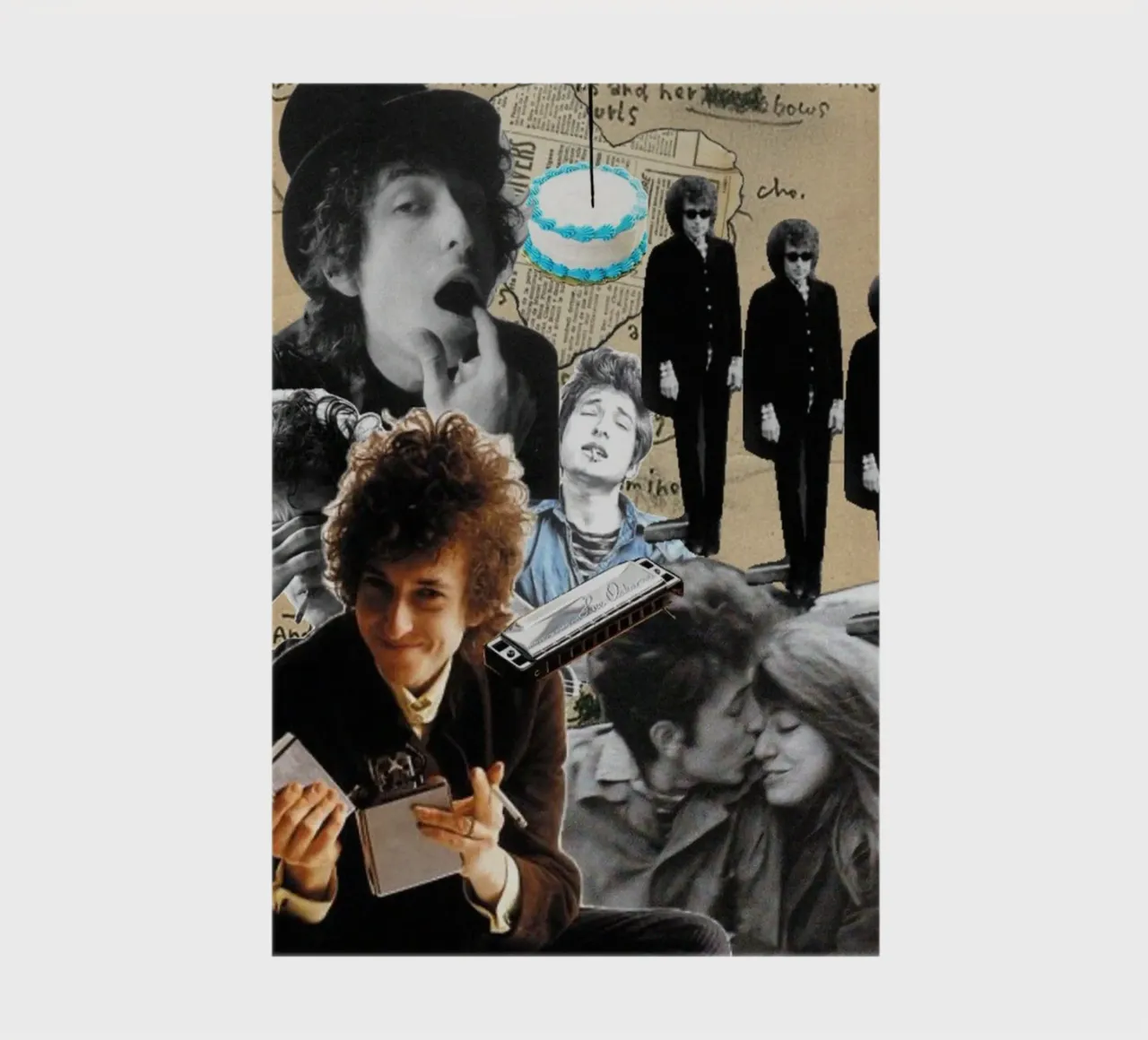 Bob Dylan in Harmony notebook by xerico
